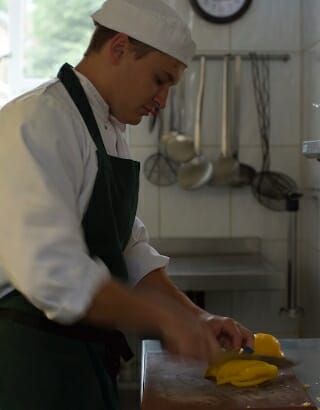 Chef Chopping Food